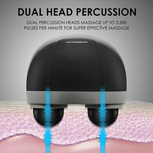 HANGSUN Handheld Neck Back Massager for Pain Relief Deep Tissue, Double Head Full Body Percussion Massage MG400 for Shoulder, Leg, Foot, Muscles - Image 3