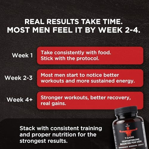 Testosterone Booster for Men (120 Caps) - T-GAINS TRT Testosterone Supplement for Men - Boosts Muscle Growth, Strength, Energy & Endurance - Prime Total Test Booster & Max Anabolic Estrogen Blocker - Image 6