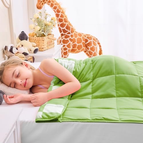 yescool Green Checkered Weighted Blanket 10 Pounds Plaid Weighted Throw Blanket, Twin Heavy Blanket, Tartan Bed Throw Blanket Gifts for 80-110lbs, 40"x60" - Image 3