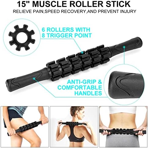 Foam Roller Set - High Density Back Roller, Muscle Roller Stick - Image 4