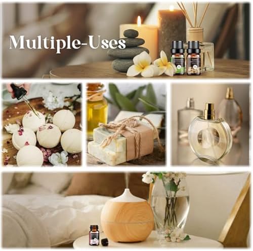 Essential Oils Set - 32x5ml Pure Aromatherapy Essential Oils Kit for Diffuser, Humidifier, Aromatherapy, Massage, Skin & Hair Care - Lavender, Tea Tree, Eucalyptus, Sandalwood, Peppermint, Rosemary - Image 6