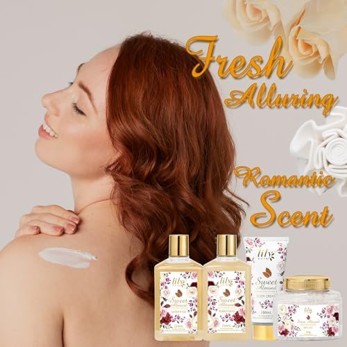 9Pcs Moisturizing Almond Spa Kit Bath Gifts Set Spa Gift Baskets for Women - Image 5