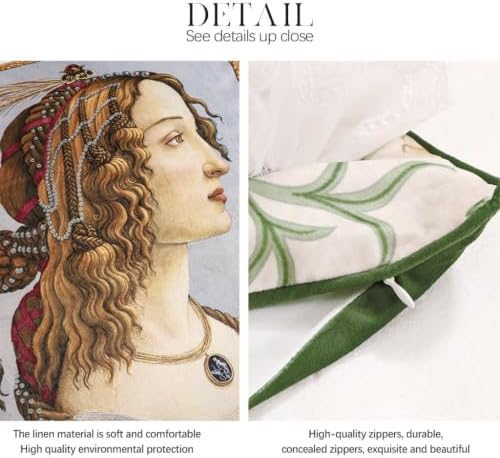 patdrea Designer French Velvet Throw Pillow Cover,22"x22"-Botticelli A - Image 5