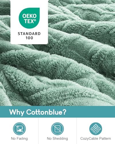 Cottonblue Jacquard Weighted Blanket 15 lbs for Adults Twin Size 48x72in - Image 3