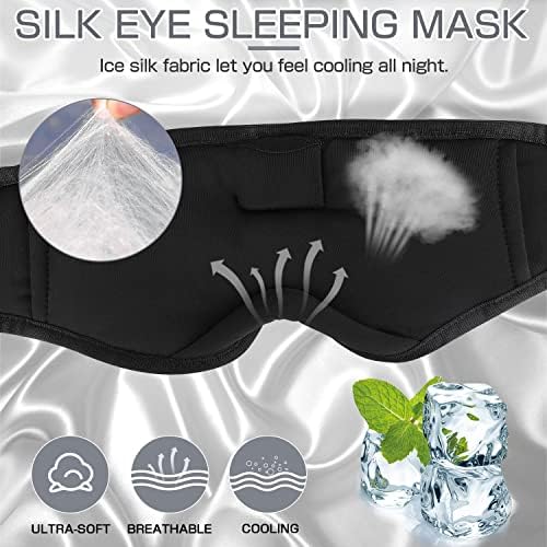 LC-dolida Sleep Headphones, Sleep Mask Bluetooth Wireless Music Eye Mask, Sleeping Headphones for Side Sleepers Sleep Mask with Bluetooth Headphones Ultra-Thin Stereo Speakers Perfect for Sleeping - Image 2
