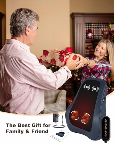 Shiatsu Back & Neck Massager with Heat, Massage Pillow for Back Pain - Image 6