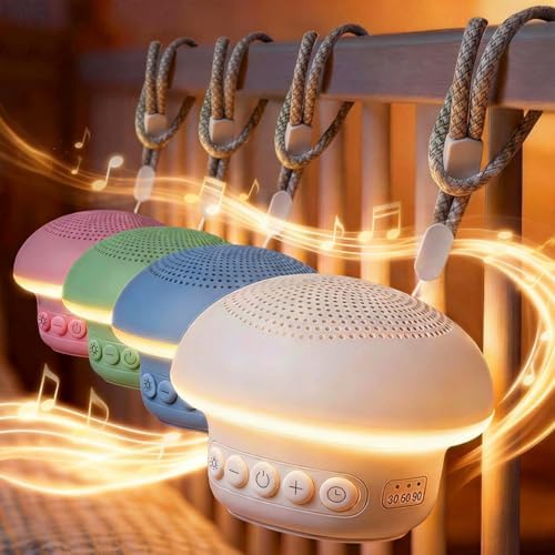 Portable White Noise Sound Machine for Baby Kids Adults, 20 Natural Soothing Sounds, 48H Battery Playback, 30 Volume Levels, 3 Timers, Memory Function & Soft Night Light for Sleep, Home, Travel, Mini by Unknown