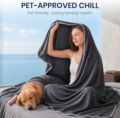 Topcee Cooling Blanket 108"x90" for Hot Sleepers Summer Cold Blanket - Image 3