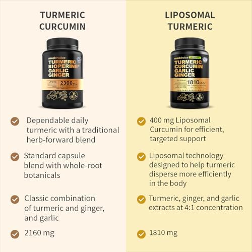 MEDCHOICE 4-in-1 Turmeric Joint Support with Garlic & BioPerine, 120ct - Image 5