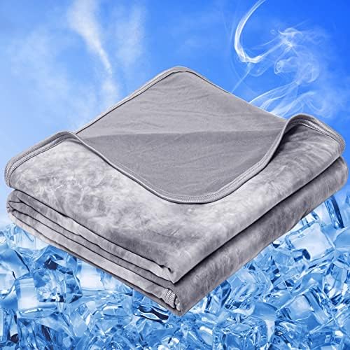inhand Cooling Blanket Queen Size for Hot Sleepers (90"x90", Gray) by inhand
