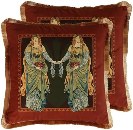 patdrea Designer Velvet Throw Pillow Cover,Set of 2,18"x18"-OldlegendB by patdrea