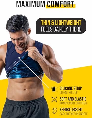 Men’s Sweat Vest - Boost Weight Loss with Increased Sweating & Compression Technology Sauna Vest for Men (XS-7XL) - Image 4