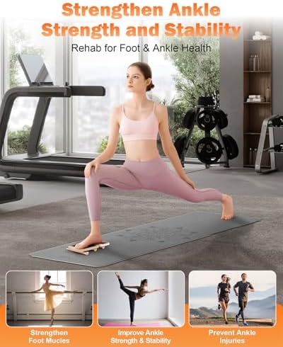 Ankle Strengthener & Single Leg Balance Board, Foot Strengthener for Plantar Fasciitis & Achilles Tendonitis, Physical Therapy, Sprain Recovery & Arch Support - Image 3