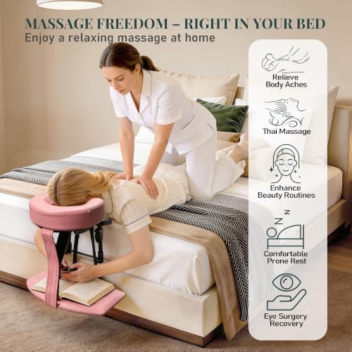 Massage Headrest for Bed, Face Down Massage Pillow & Face Cradle - Image 2