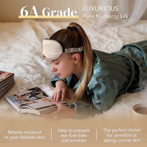 ZIMASILK Adjustable 22 Momme 100% Pure Mulberry Silk Sleep Mask - Image 4