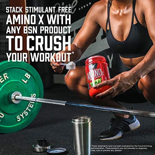 BSN Amino X Recovery Powder with BCAAs, Zero Sugar, Blue Raz, 30 Servings - Image 6