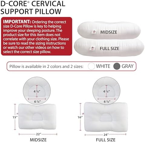 Ergonomic Cervical Pillow for Neck Pain Relief Back & Side Sleepers MID GR - Image 6