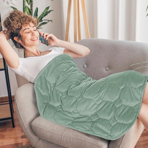 Topblan Weighted Lap Blanket Pad 7lbs for Adults, 29 x 24 Small for Travel by Topblan