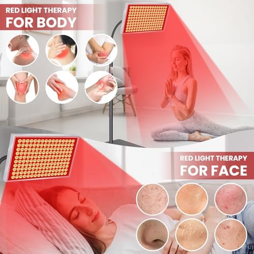 Red Light Therapy Panel, 160 LED Dual-Wavelength Lamp with Stand - Image 2