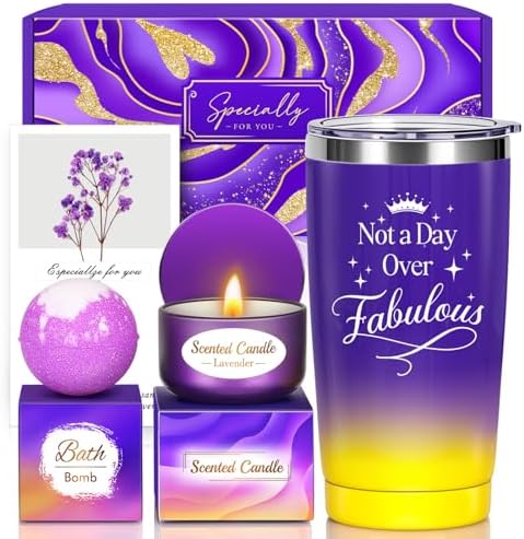 Christmas Birthday Gifts Set for Women Purple Self Care Spa Gift Basket Set by Linkax