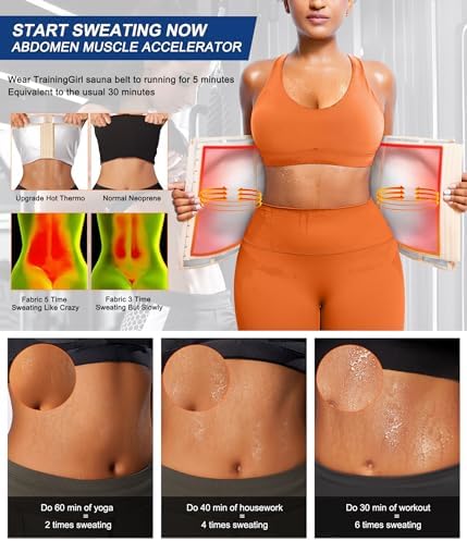 TrainingGirl Waist Trainer for Women Working Out Trimmer Sweat Belly Band - Image 3