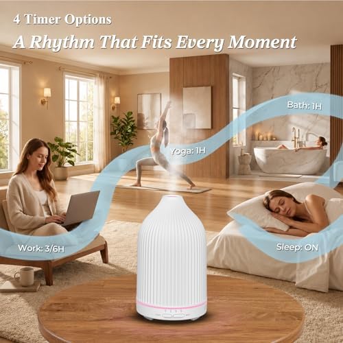 URPOWER 300mL Essential Oil Diffusers for Home Aromatherapy Diffuser - Image 5