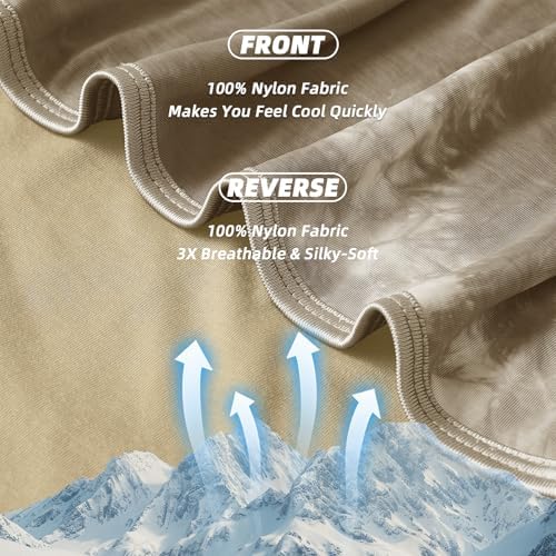 inhand Cooling Blanket King Size for Hot Sleepers (90"x108", Beige) - Image 4