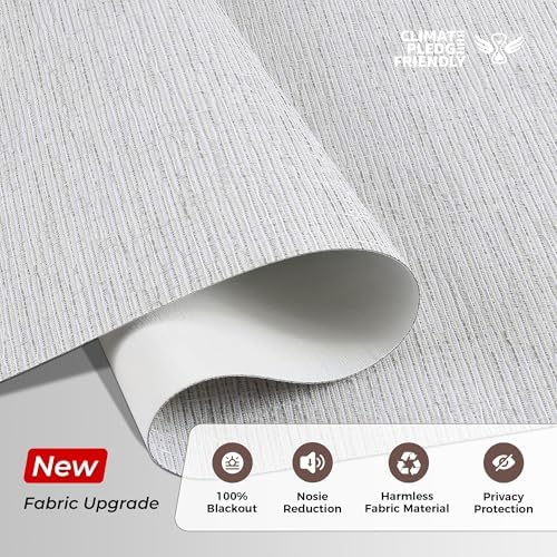 Allesin zen No Drill No Tools 100% Blackout Roller Shades for Windows, UV Protection, Free-Stop, Cordless Roller Blinds, Custom Blinds for Home, Office, Bedroom, Light Gray, Custom Size - Image 3