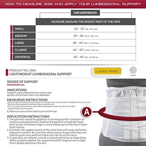 OTC Lumbo-Sacral Support, Lower Back, Metal Stay Insert, Strong Mesh Elastic, Small - Image 3