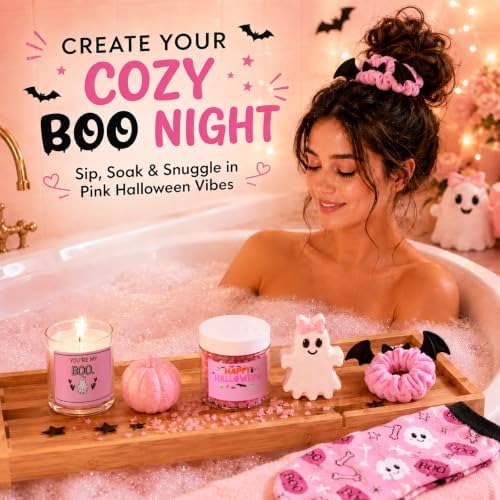 Pink Boo Basket Stuffers for Women Teen Girls, Girly Halloween Gifts - Image 5