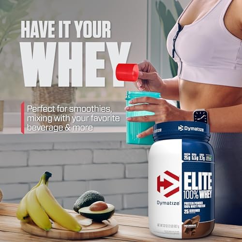 Dymatize Elite 100% Whey Protein Powder, Chocolate, 25g of Protein, 5.5g BCAAs, Less Than 140 Cal., Gluten Free, 3g Carb, 2g Sugar, 3g Fat (25 Servings) - Image 6