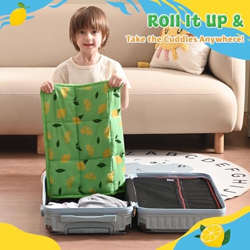 anfie Weighted Lap Pad 2 Pounds, Weighted Blanket (30"*40") Cooling Blanket for Resting,Weighted Throw Blanket for Travel Indoor Outdoor (Lime Green) - Image 4