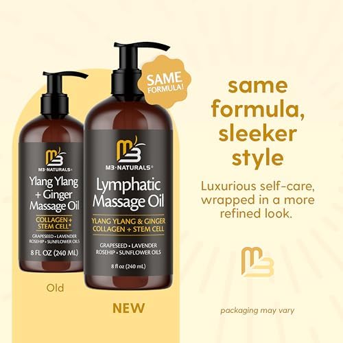 Lymphatic Drainage Oil for Massage Therapy with Ylang Ylang, 8 fl oz by M3 - Image 2
