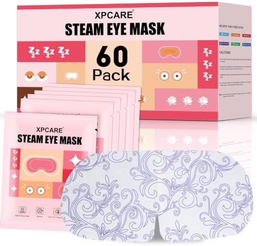 XPCARE 60 Pack Steam Eye Mask Disposable for Dry Eyes Cornea Care (Rose) by XPCARE