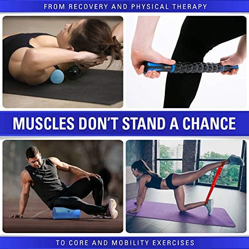 Sensu 9-in-1 Foam Roller Set – Muscle Recovery Set Includes 3 Resistance Bands, Massage Roller Stick, Peanut Ball, Lacrosse Ball, and Spikey Ball - Massage Tools for Deep Tissue & Myofascial Relief - Image 2