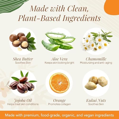 Saavy Naturals 9-Piece Spa Gift Set – Body Wash, Scrub & More – Plant-based Ingredients, Luxurious Spa Gift Basket for Women & Men –Mothers Day Gifts – (Sweet Orange GIft Set) - Image 4
