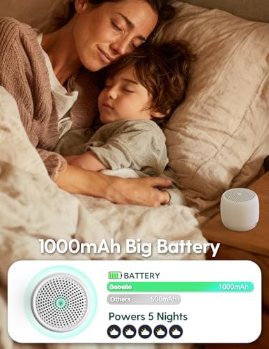 Babelio Pocket Mini Pro White Noise Sound Machine for Travel, 25 Sounds - Image 2