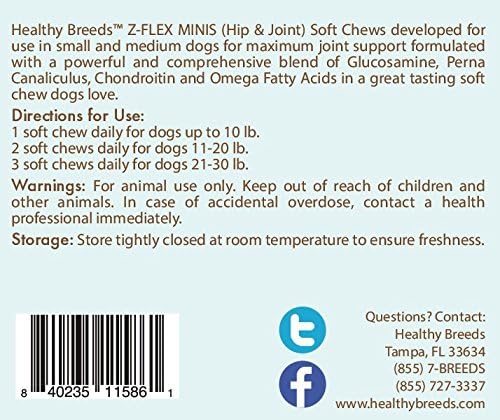 Healthy Breeds Tibetan Terrier Z-Flex Minis Hip and Joint Support Soft Chews 60 Count - Image 3