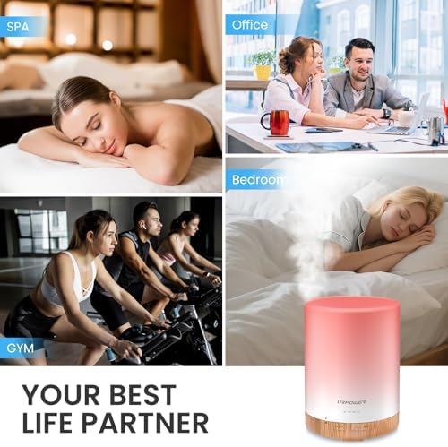 URPOWER 300mL Essential Oil Diffuser Ultrasonic Aromatherapy Diffuser - Image 7