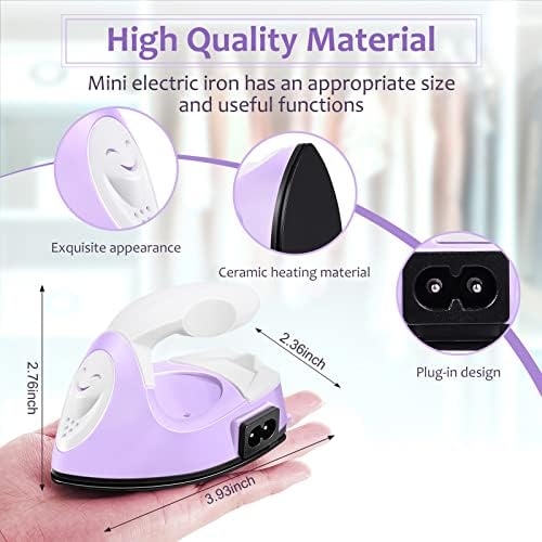 Honoson Mini Craft Iron with Charging Base Tiny,Light Purple - Image 2