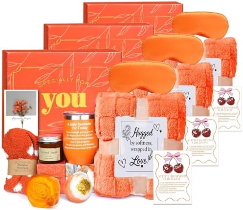 Fall Gift Basket - Halloween Boo Basket, Cozy Pumpkin Spice Self-Care Spa Gift Box, Autumn Thanksgiving Birthday Christmas Gifts for Mom, Sister, Friends (Standard 3 Pcs) by ANOTION
