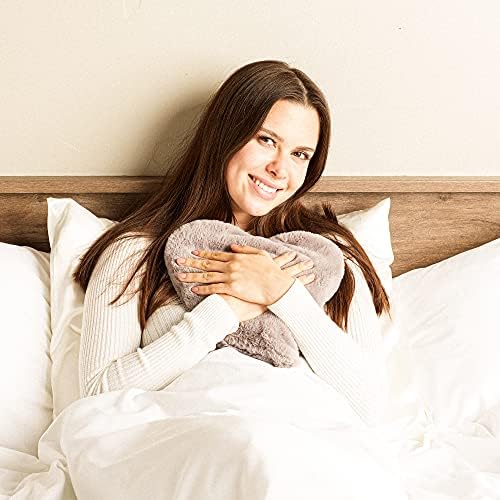 Bucky Hot & Cold Therapy Spa Collection, Ultra Luxe Heart Warmer, Plush Gray - Image 3