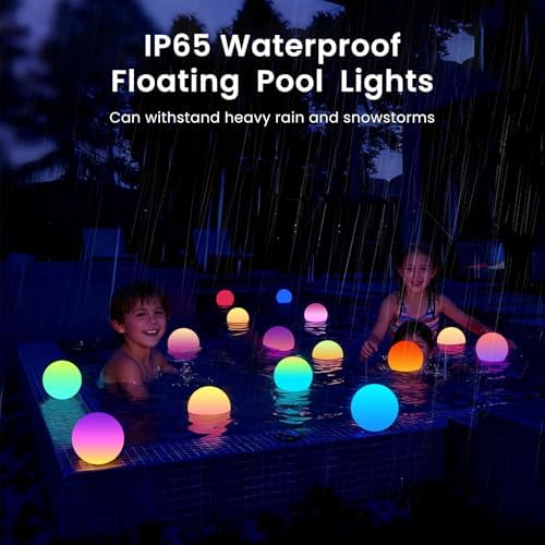 LOFTEK 3-inch Floating Pool Lights, Rechargeable LED Ball Light w/Remote - Image 5