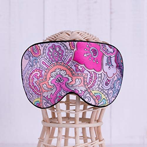 Maxfeel 100% Pure Silk Eye Mask - Sleep Eye Cover in Printed Colors (#12) - Image 4
