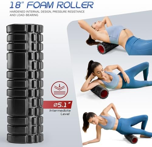 Krightlink 2-in-1 18" Foam Roller Set for Deep Muscle Massage - Image 2