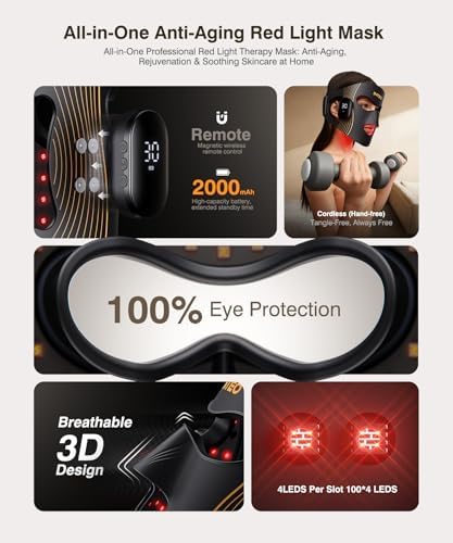 INTEO Red Light Therapy for Face, Red Light Therapy Mask, LED Face Mask - Image 5