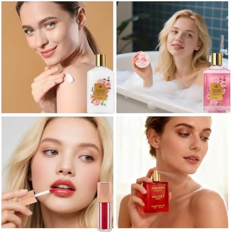 35 Pcs Gift for Women, Red Rose Bath & Body Basket Gift, Spa Gift Basket - Image 6