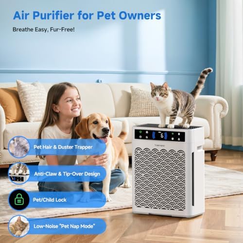 Air Purifiers for Home, Large Room up to 3000 Ft², HEPA Air Purifier for Home Pets with Filter, Air Quality Sensor, Timer, Air Cleaner for Bedroom, Dorm Room, Pet Hair, Office - Image 3