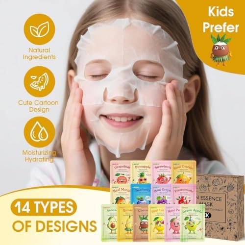 126 Pack Sheet Hydrating Face Masks Skincare for Women, Skin Care for Kids - Image 4