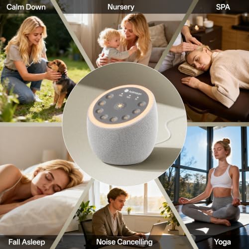 Hotmoon Sound Machine for Sleep, Cocoon 2, 40 Sounds, Dual-Speaker, Plug in - Image 6